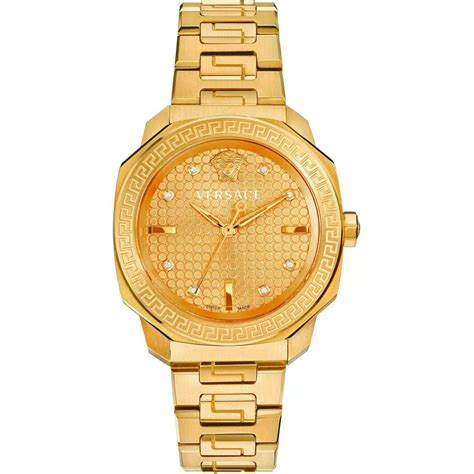 versace women's vqd060015 dylos gold dial|Versace Dylos Gold Tone Diamond Dial Ladies Watch VQD06 0015.